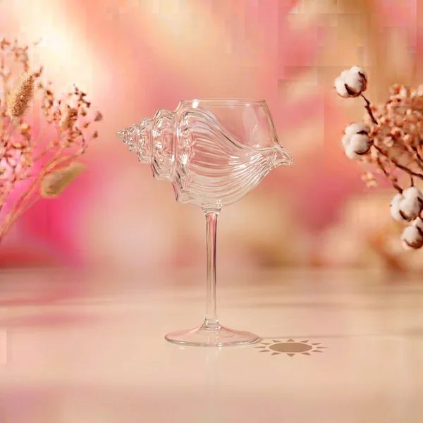 Illustrative render similar to Seashell Wine Glasses, 2-Piece Set