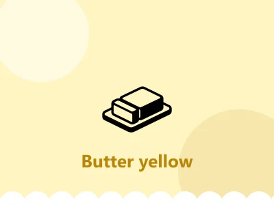 Illustrative render for Butter yellow (generic, not a specific product)
