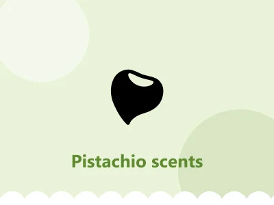 Illustrative render for Pistachio & gourmand scents (generic, not a specific product)